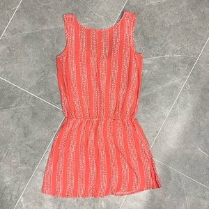 Ella Moss Coral Low Back Tank Mini Dress Small